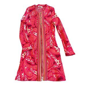 Aldomartins Anthropologie Long-Length Bohemian Sweater Cardigan Bold Print Small